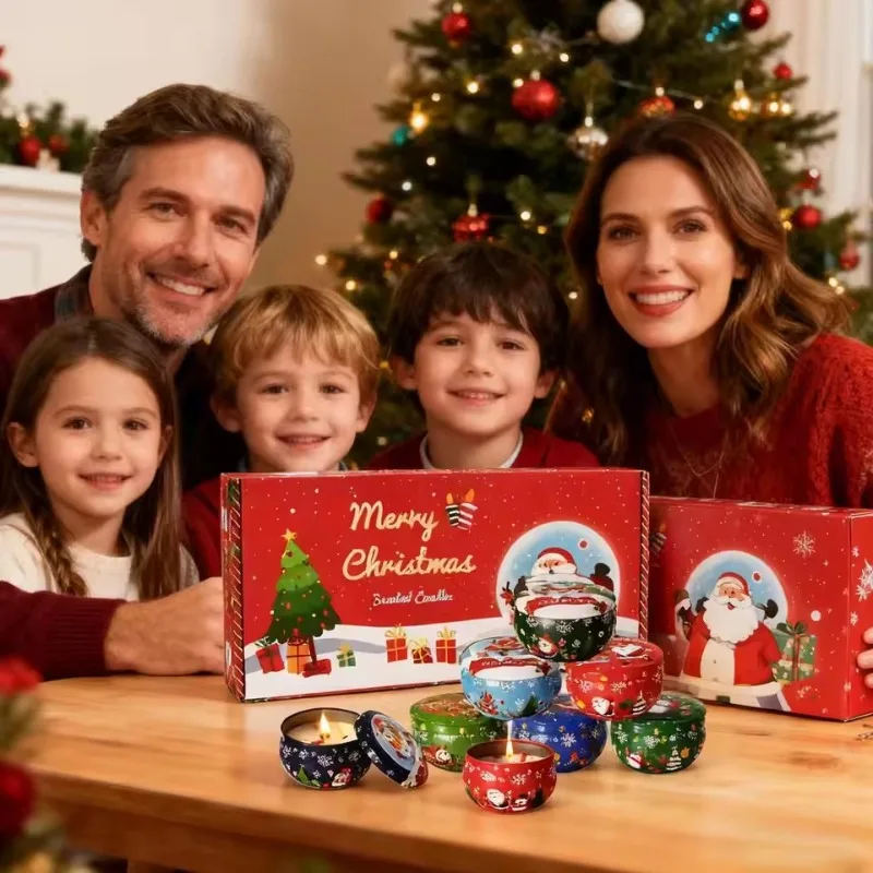 

8-Piece Holiday Decor Christmas Candles:Scented Decorative Candles Great for Christmas Party,Family Gathering Relaxing Ambiance