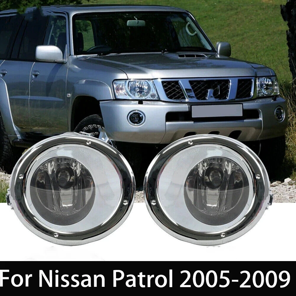 

1 комплект светодиодных противотуманных фар переднего бампера для Nissan Patrol 2005 2006 2007 2008 2009, фары дальнего света с переключателем