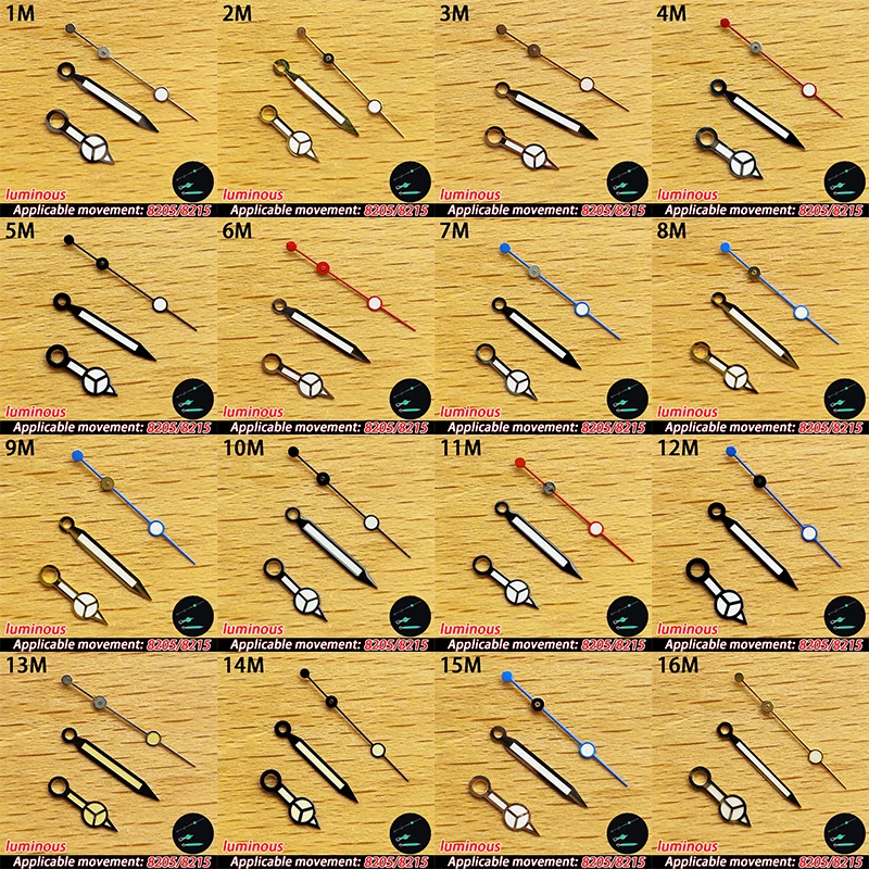 مشاهدة أجزاء مؤشر إبر noctilucent ل NH3/2836/2824/35/36 8205/8215 مؤشر ساعة يد تعمل بالحركة إصلاح استبدال أجزاء