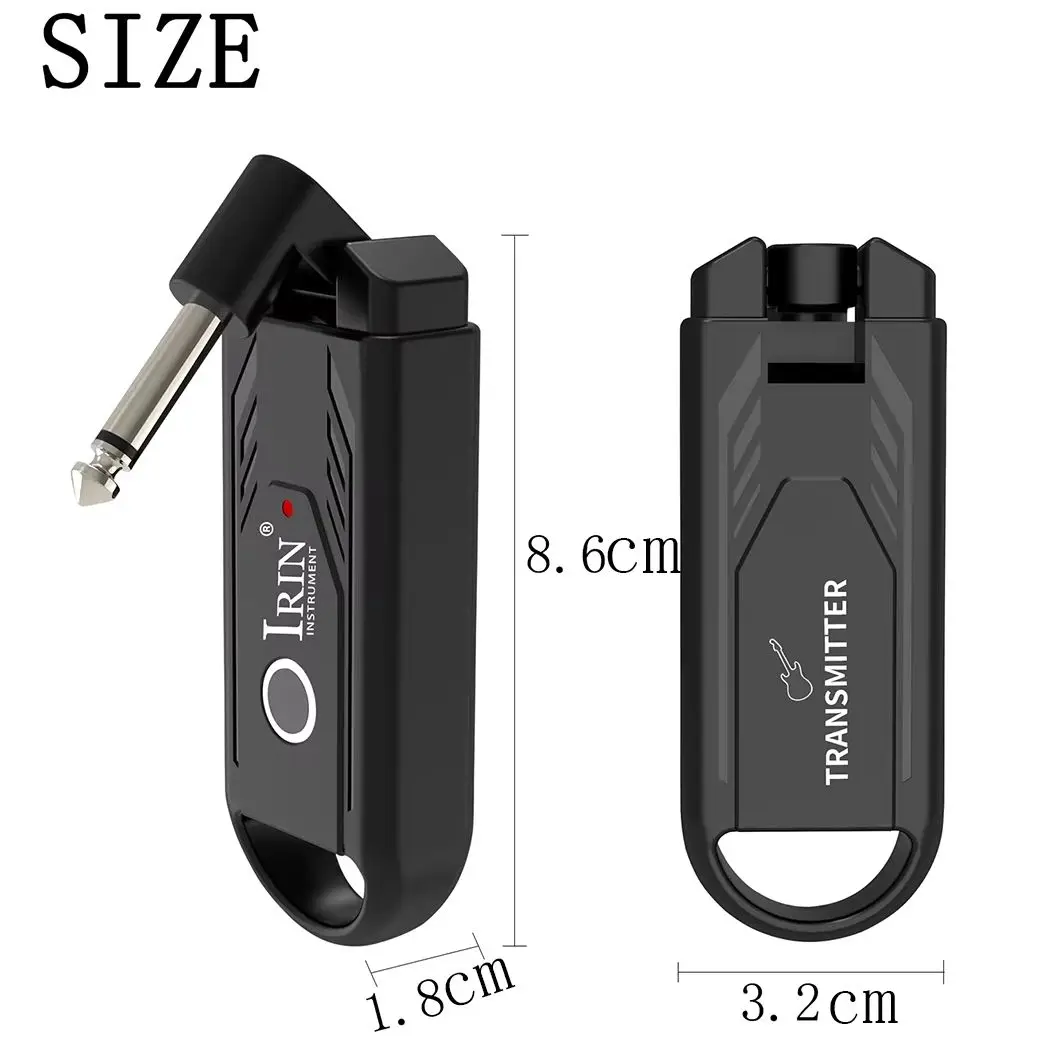 IRIN IN-70 الغيتار نظام لاسلكي جهاز ريسيفر استقبال وإرسال المدمج في UHF الارسال اللاسلكي للجيتار الكهربائي باس قابلة للشحن