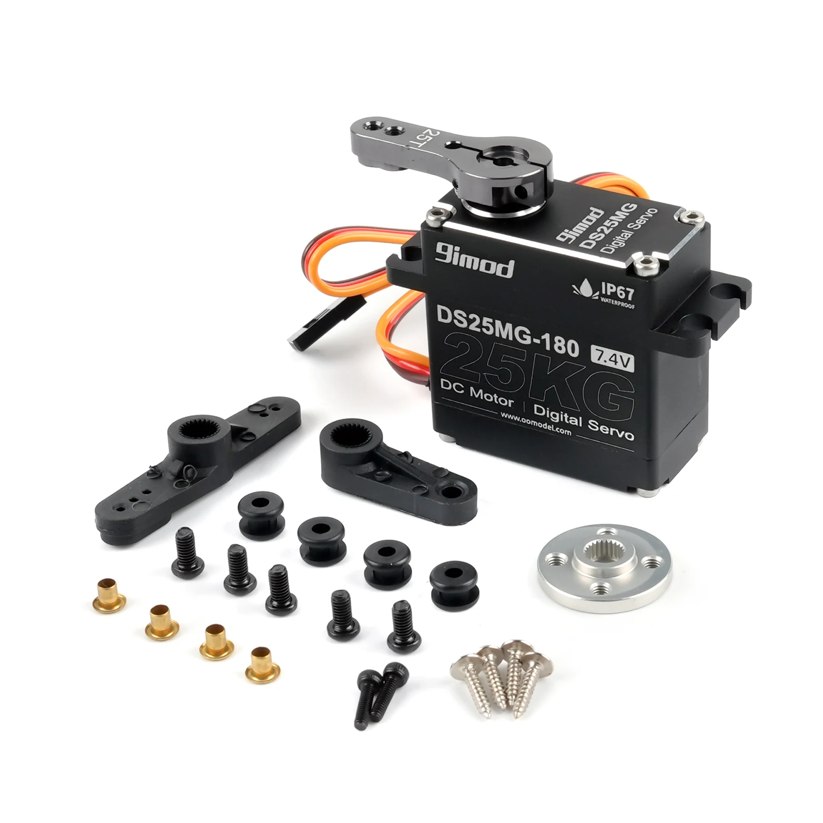 9imod DS35MG 25KG Cyfrowe serwo – IP67 Wodoodporne metalowe koło zębate 180 ° /270 °   Silnik do TRX4 SCX10 1/8 1/10 RC Samochody Terenowe Łódź