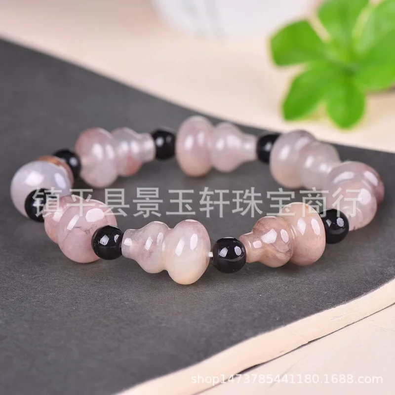 Direct Supply Bracelet Violet Loose Beads Natural Golden Silk Jade Wome