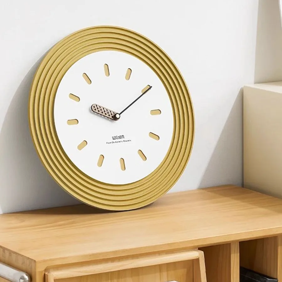 

Wooden Decoration Wall Clock Living Room Gift Unique Hands Wall Clock Home Colorful Round White Modern Design Horloge Wall Decor