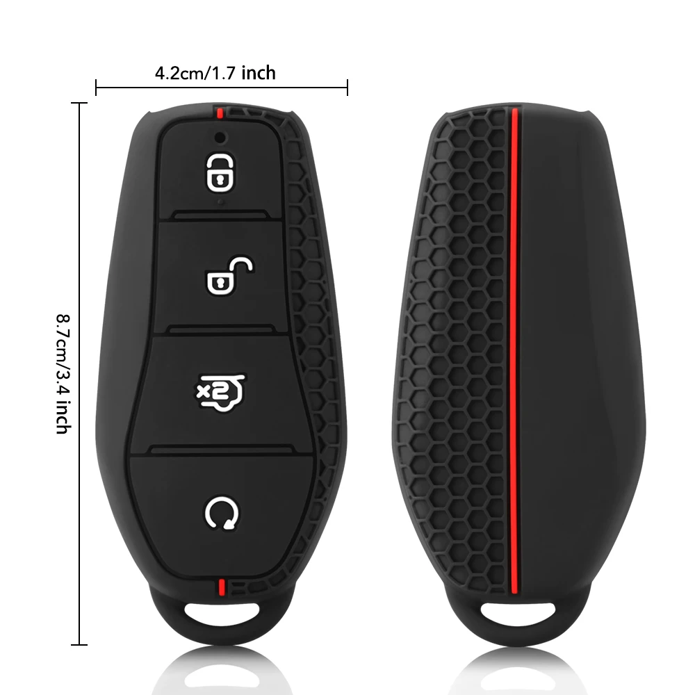 Silicone Car Key Case Cover Protector For BYD Han Ev Tang Dm/Qin PLUS/Song Pro/MAX/Yuan Dolphin E2 Auto Key Car Accessories