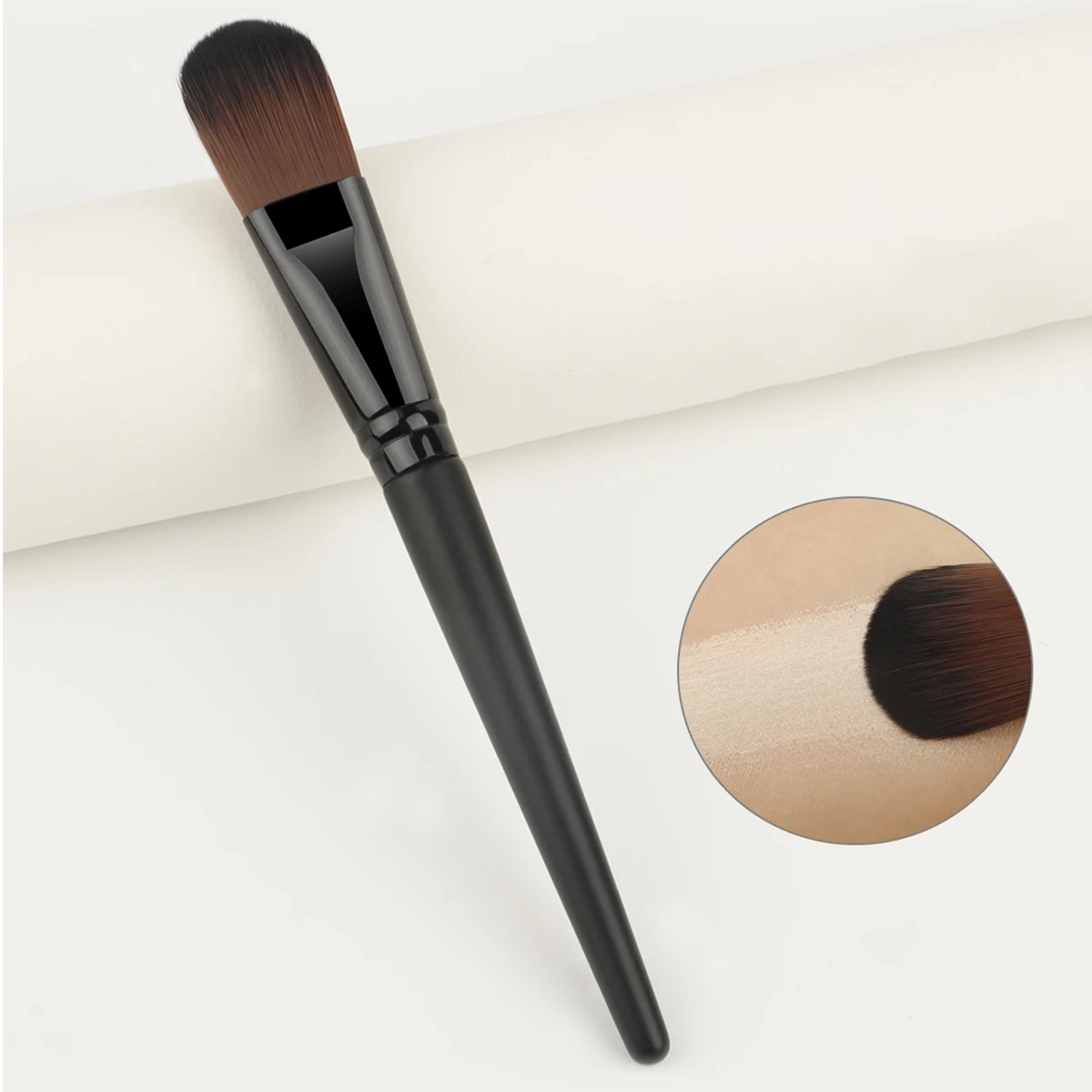 1Pcs Foundation Brush Makeup Brush Premium Soft Contour Brush For Blending Liquid, Cream, Facial Mask Cosmetic Makeup Tool