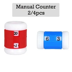 2/4pcs Plastic Knit Knitting Needles Row Counter Sweater Hat Crochet Needles Row Counter Household Knitting Tool Red/Blue