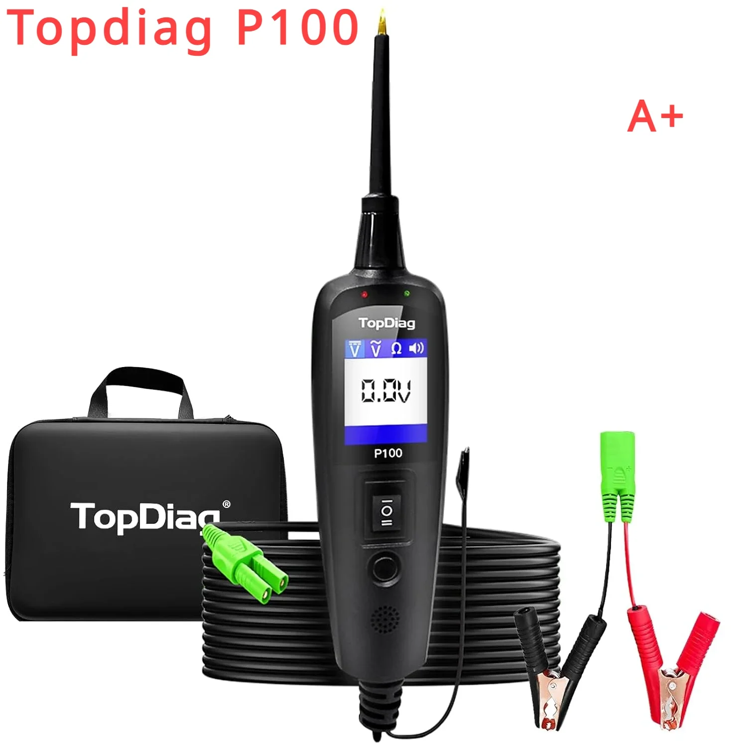 Best Topdiag P100 Power Circuit Probe Kit Electric Tester Tool AC DC Voltage Tester Car Diagnostic Tool