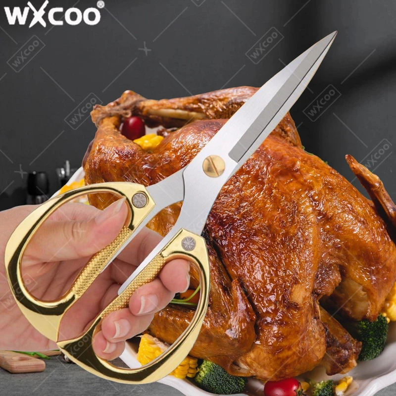 

WXCOO Kitchen Scissors Multifunctional Fish Dedicated Household Food Stainless Steel Powerful Chicken Bone Scissors