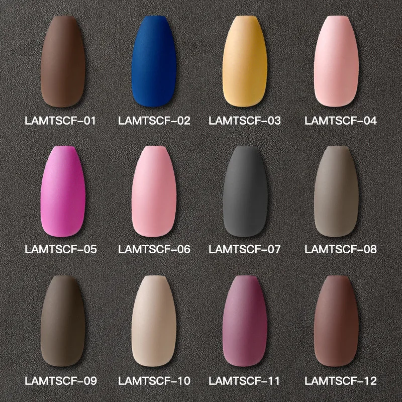 1~4SETS Matte Fake Nail Tips Matte Finish For A Modern Look Highly Durable Professional-looking Artificial Nails