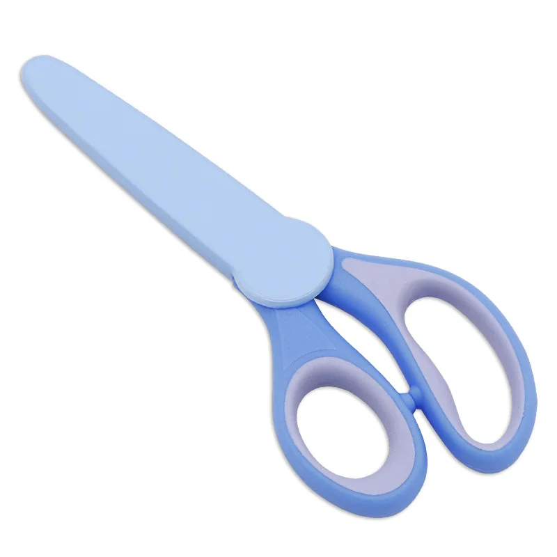 Dobeli Stainless Steel Blade Round Head Safety Student Child Shears Household DIY Handmade Paper Cutter  Scissors with Sleeve