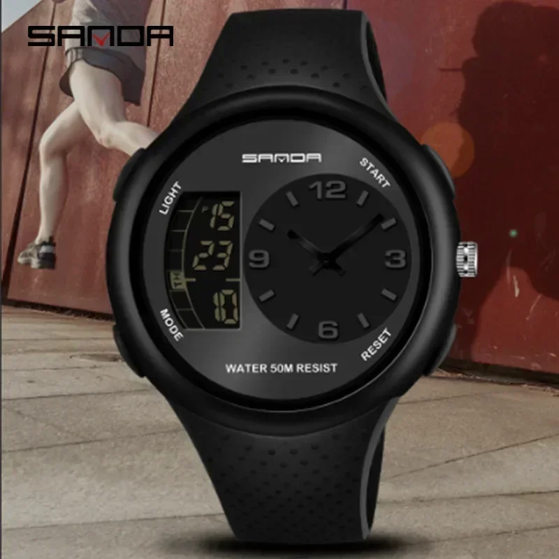 

SANDA Original Waterproof Sport Watch for Men Quartz Wristwatches Fashion Swimming Electronic Digital Watches Reloj Hombre