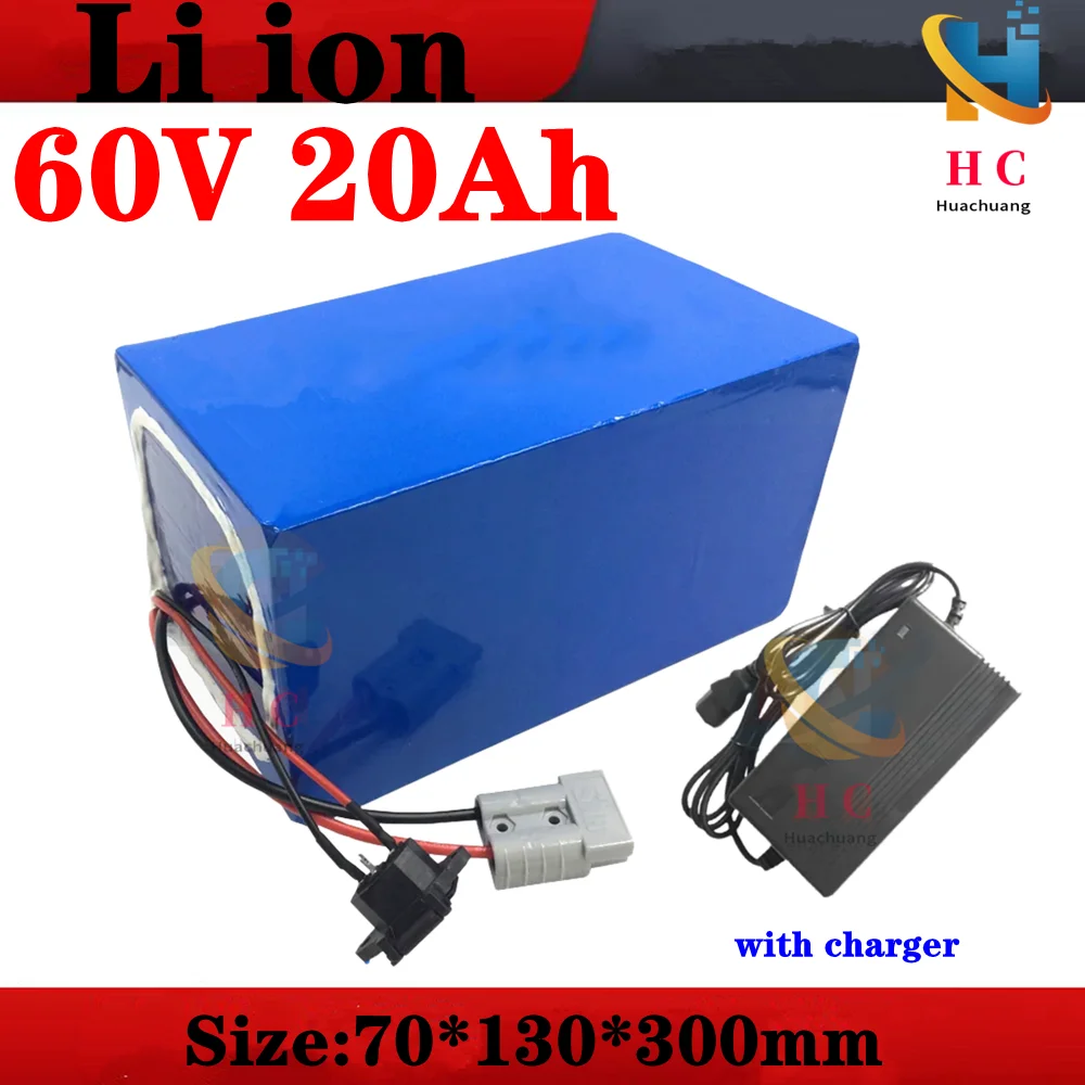 free customize 60V 20Ah Lithium ion Battery 60v li ion BMS for 1800w citycoco scooter bike Replacement lead acid +3A charger