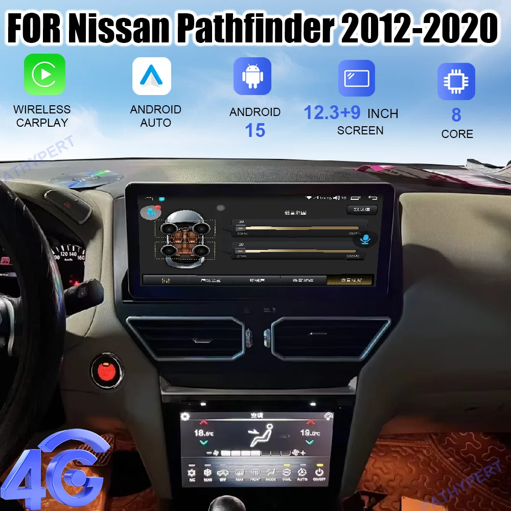 

Android 15 Auto Wirreless Carplay For Nissan Pathfinder 2012-2020 12.3+9 Car Multimedia Player Radio GPS Navigation Head Unit 4G