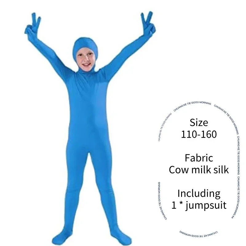 Children Leotards Stage Performance Costume Ninja Invisible Man Tights Stage Black Man Invisible Cloak