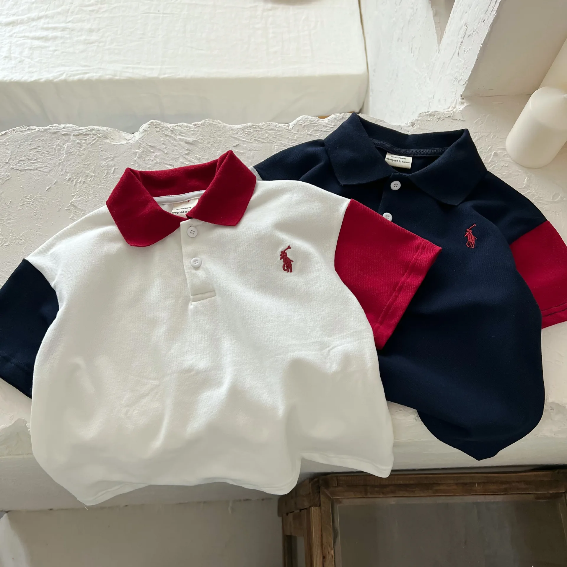 Ropa de verano para niños y niñas, camiseta de manga corta, polo, estilo de verano