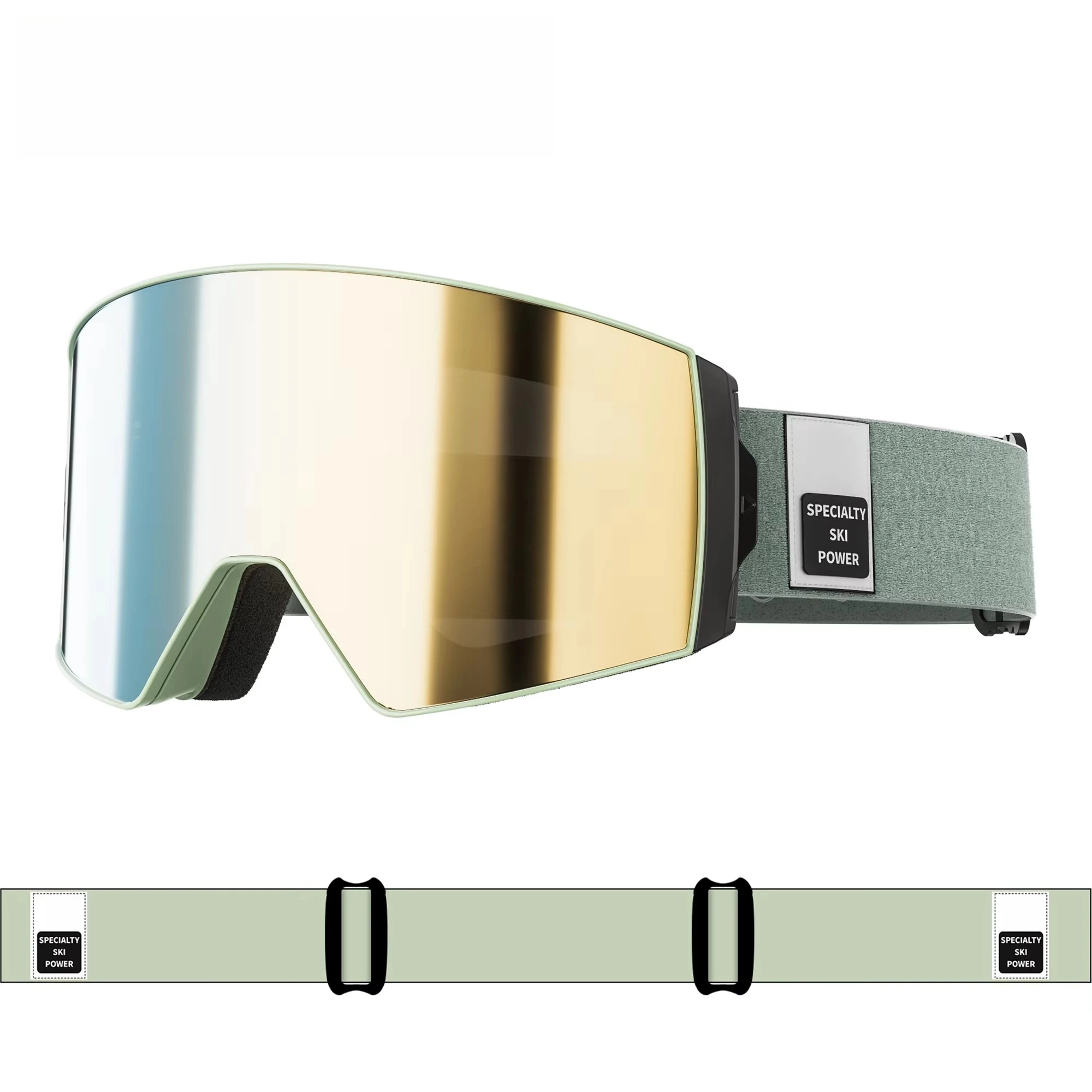 Winter Ski Goggles Sport Eyewear  with UV400 Protective Magneti Change Lens Anti-fog Suitable for Adult's Outdoor Skiing