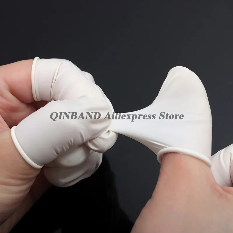 50/100/200Pcs Disposable Latex Rubber Finger Cots White Rubber Finger Cot Watch Repair Kit Dust-proof Finger Cot Watch Accessory