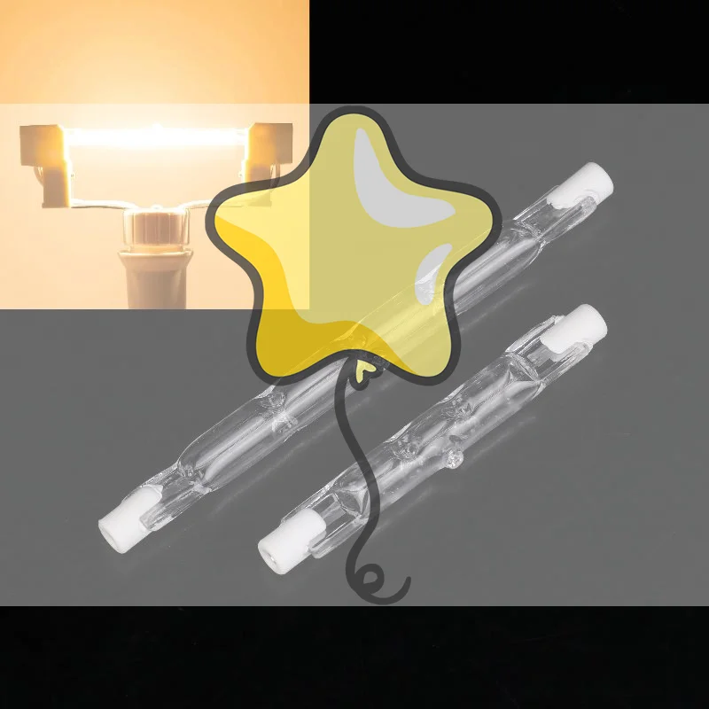 1개 J형 할로겐 전구 360 °   빔 앵글 R7S 할로겐 선형 전구 천장 캐비닛 및 책상 건설 조명용