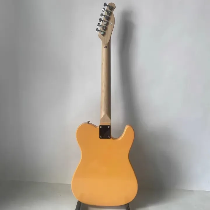 A111 Quincy Original 6 String Electric Guitar Yellow Color Body Left Hand TL Guitar with Damags Speical Sales Authorised