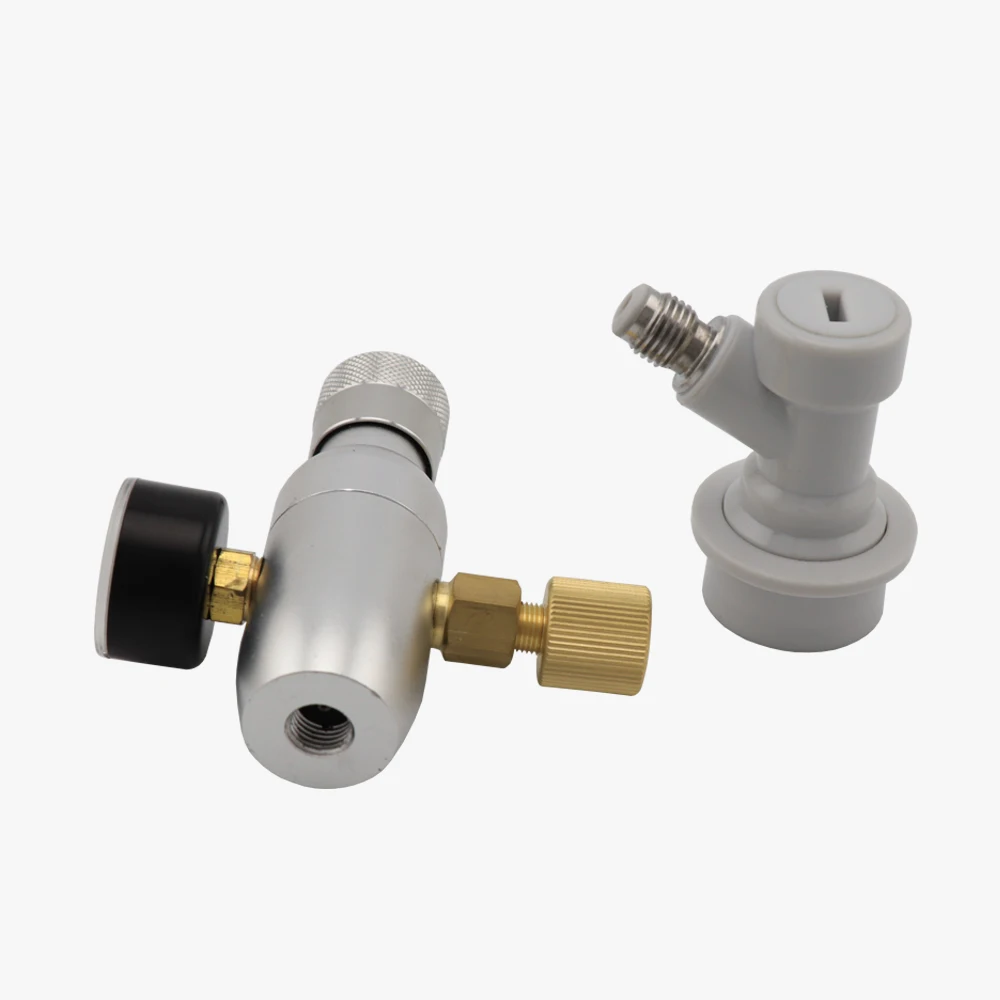 CO2 Mini Gas Regulator Keg Charger 30/60/150Psi 3/8-18UNF With Ball Lock Disconnect for Homebrew Corny Keg Beer Tap