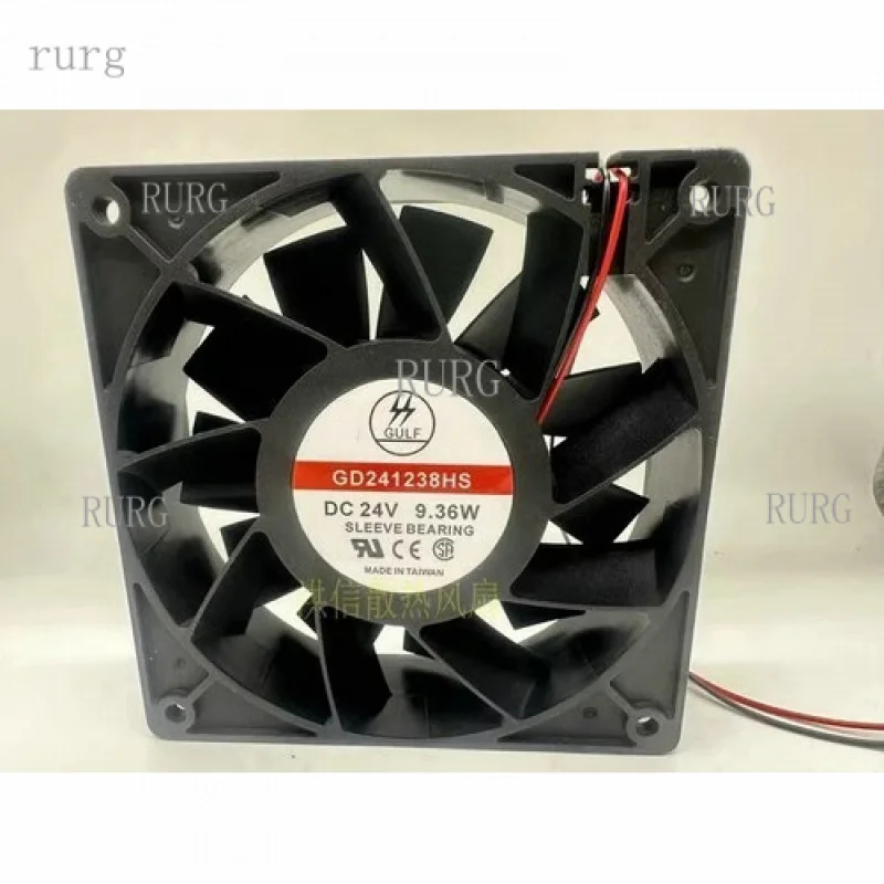 

L 1 PCS for GULF Fan GD241238HS DC 24V 9.36W 12038 12CM 2 WIRE