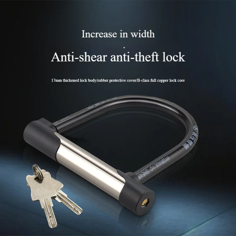 

Extended Outdoor Sports Bicycle Locks U Shape Electric Scooter Padlock Anti-theft Bike Lock Cable Set MTB Road Bike Accessories