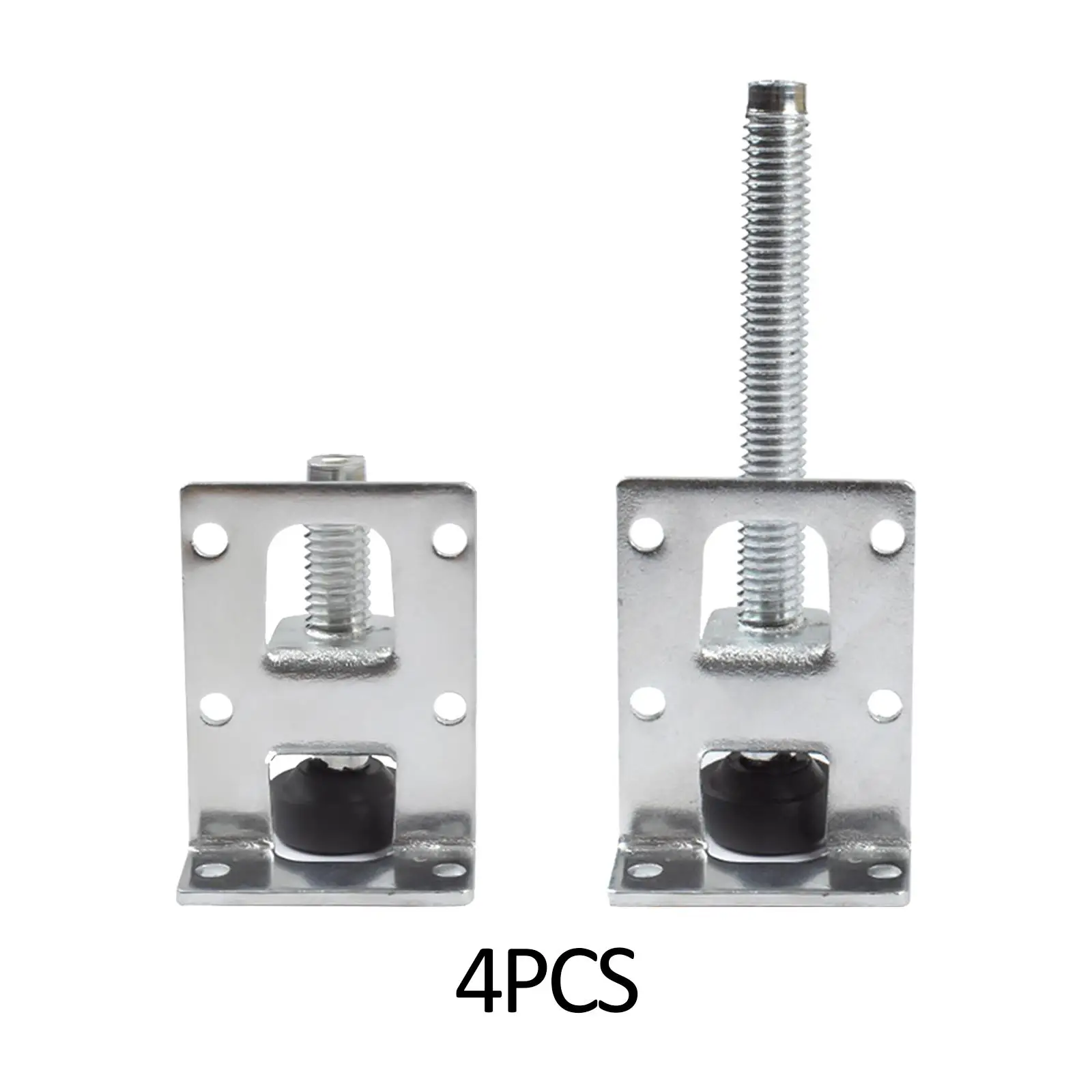 

4 Pieces L Shaped Furniture Leveler Legs M10 Thread Heavy Duty Mounting Bracket for Workbench, Cabinet Easily Install