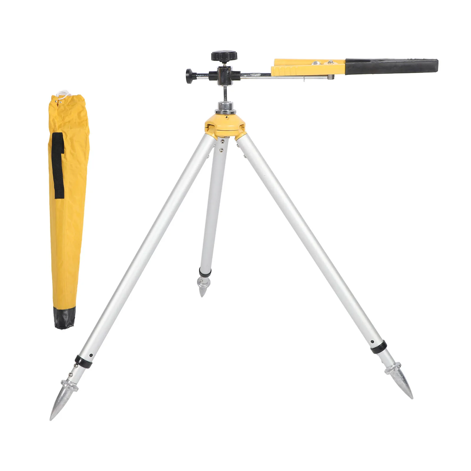

Total Station Prism Pole Support Aluminum Alloy Adjustable Tower Ruler Tripod Oxidation Resistance for Ground Based Surveying