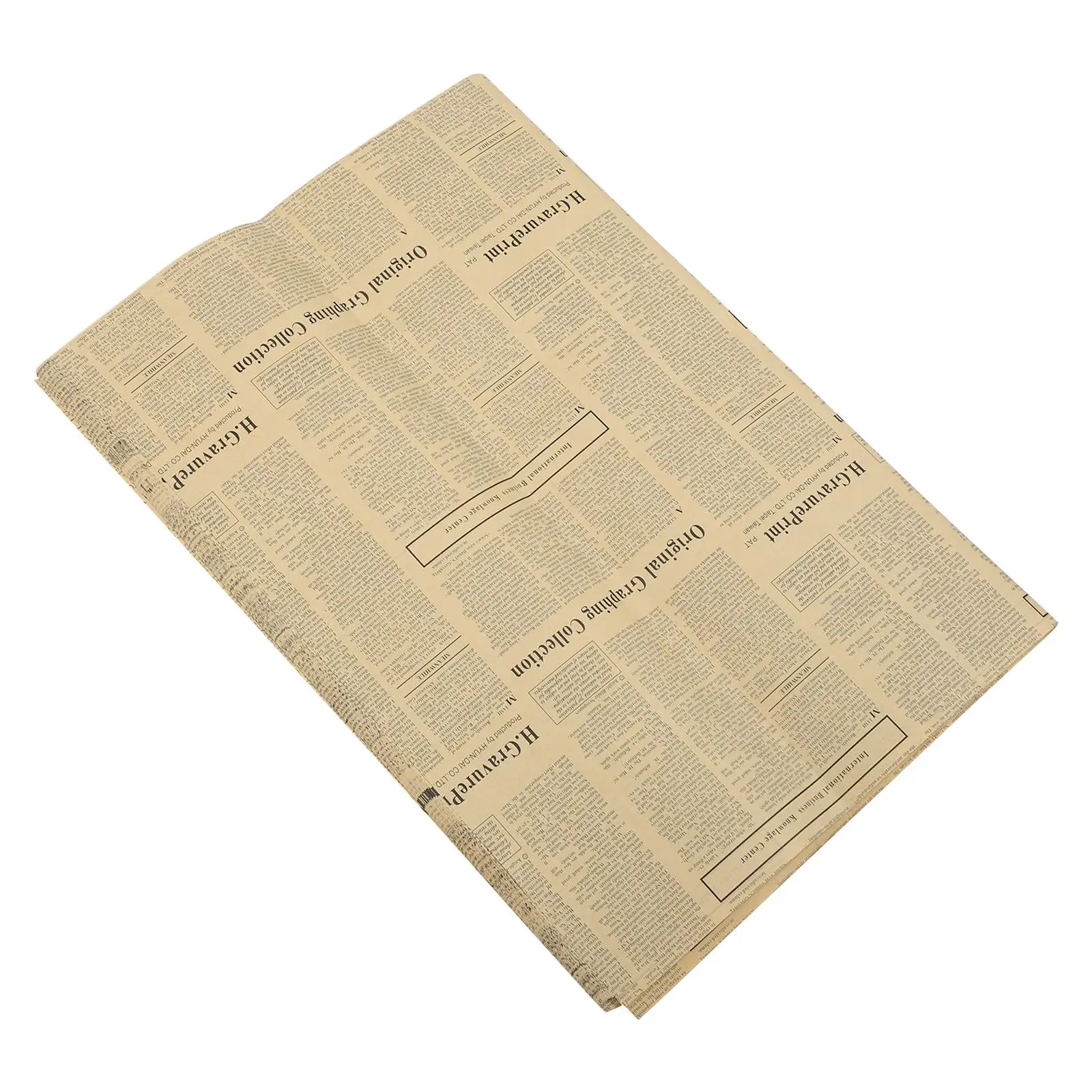 

40 Pcs English Newspaper Wrapping Paper Flower Bouquet Packing Gift Unique Retro Decorative Papers for Wedding Birthday