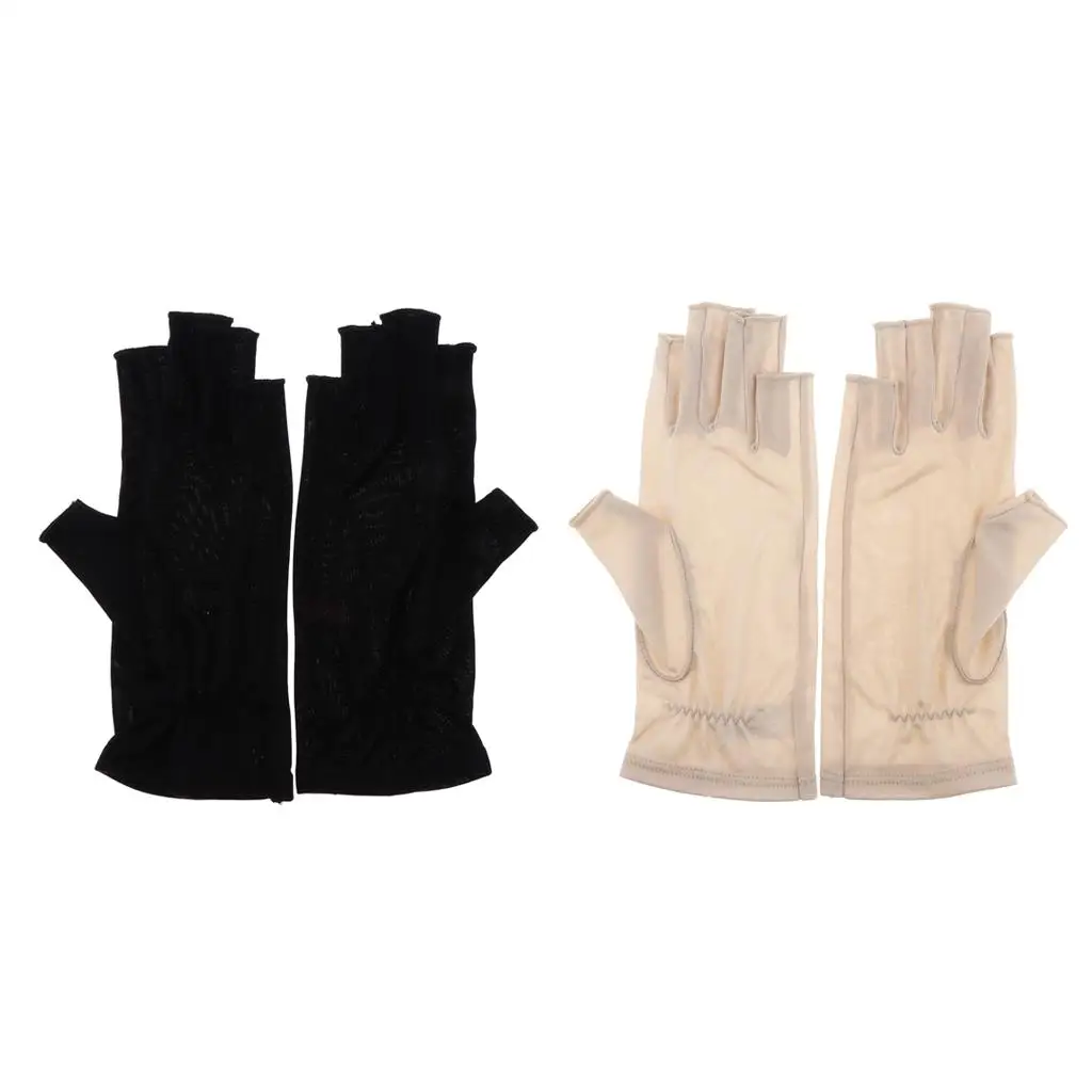 Y2K Silk Half Finger Gloves Lightweight Protection Fingerless Gloves for Women Driving and Cycling