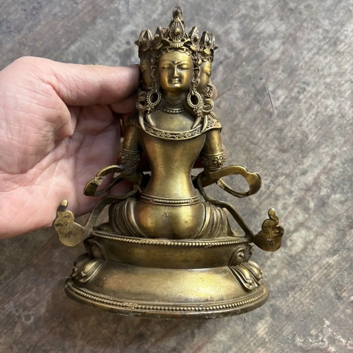 Nepal four-faced buddha guanyin bodhisattva  Statue Sculpture Figurines Home Garden Decoration Statues For House ﻿