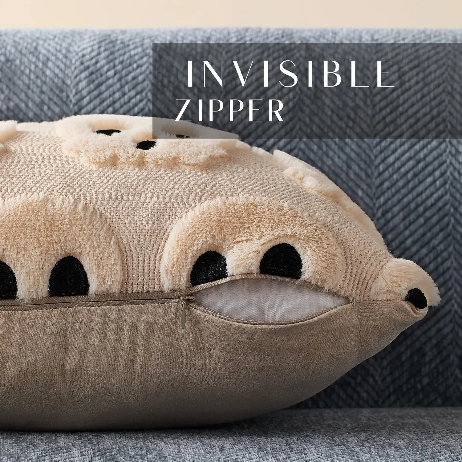 Halloween Skull Ghost Cushion Cover 3D Plush Embroidery Pumpkin Throw Pillow Cover Sofa Decorative Pillowcase for Home Party