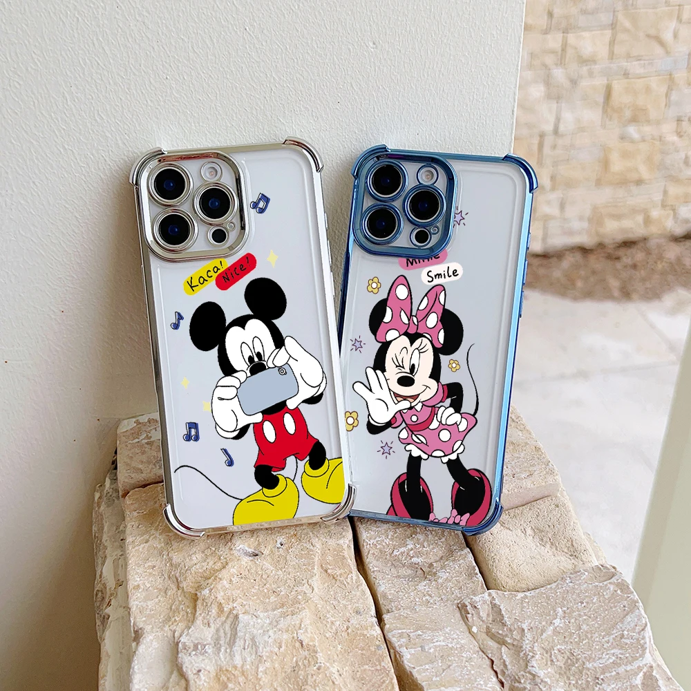 M-MickeyS M-MinnieS Couple Phone Case For Vivo Y77 Y38 Y36 Y50 Y28 Y27 Y17 Y15s V29e V27 V25 V23 S15 5G Shockproof Armor Cover