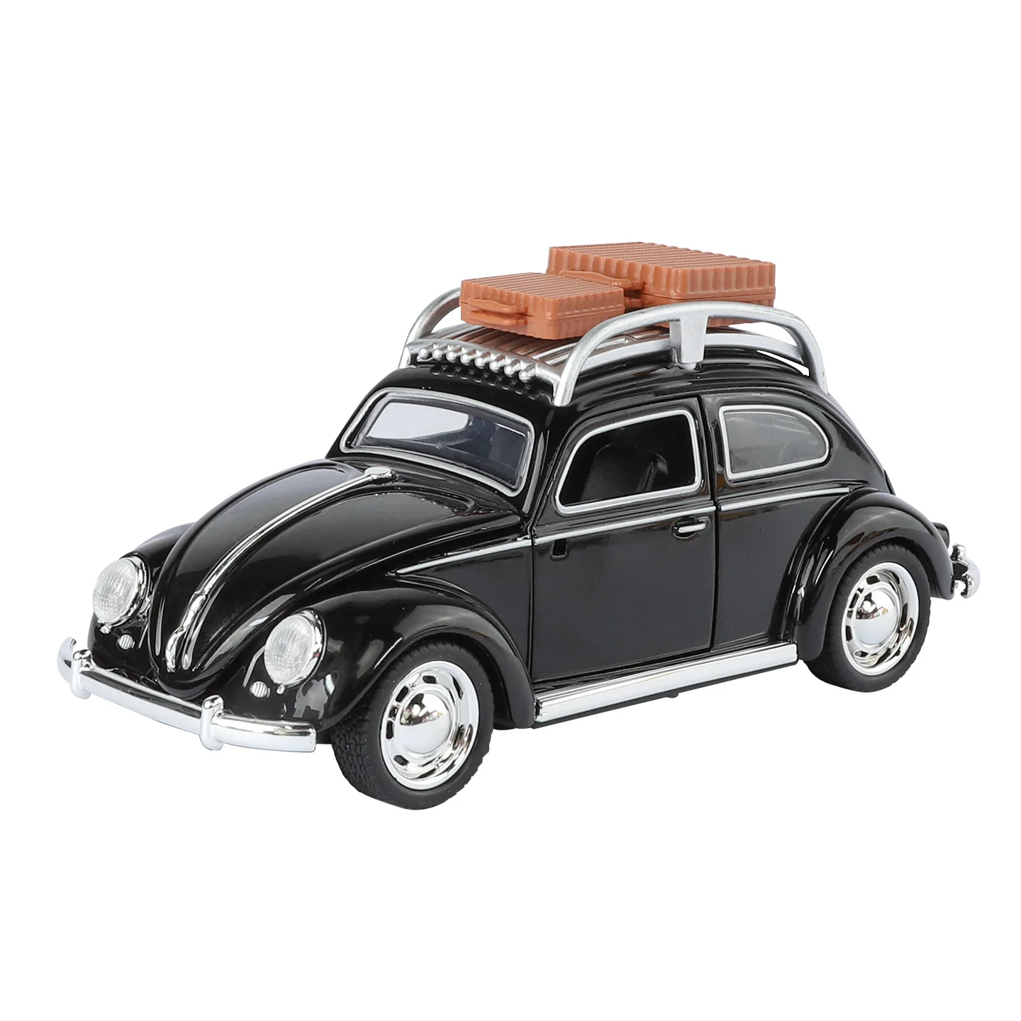 Volkswagen Beetle 1955 – modèle de voiture classique en alliage moulé sous pression, jouet en métal, Simulation sonore et lumineuse, Collection cadeau pour enfants, 1:32
