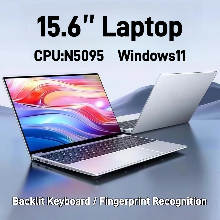 أجهزة كمبيوتر محمولة للألعاب IPS Intel N5095 مقاس 15.6 بوصة كمبيوتر محمول محمول 16 جيجابايت و32 جيجابايت DDR4 512 جيجابايت/1 تيرا بايت SSD Windows11 صفقات لوحة المفاتيح بإضاءة خلفية