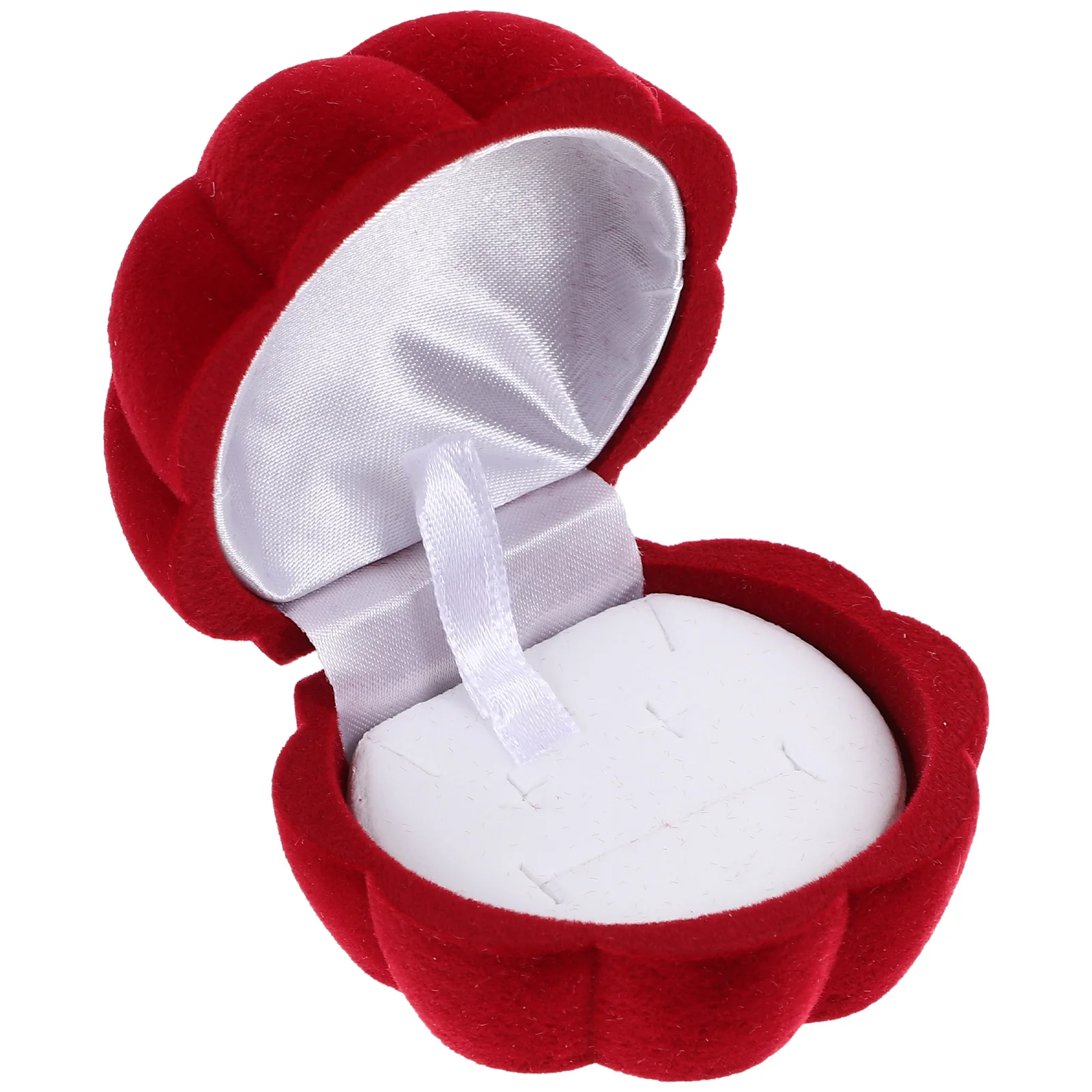 

Pumpkin Ring Box Lightweight Jewelry Gift Holder Necklace Thanksgiving Day Shaped Earring Case