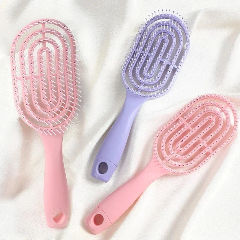 Massage Comb Hollow Out Hair Brush Scalp Massage Combs Women Wet Curly Detangle Hair Brush for Salon Hairdressing Styling Tools