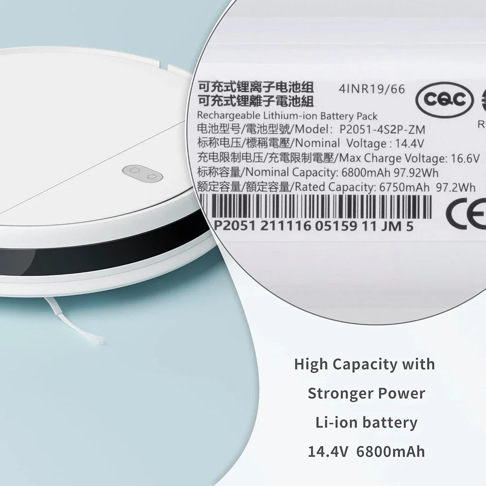 Battery 6800mAh for Neato Botvac D3 D4 D5 D6 D7 Connected Series D301 D502 D701 Vacuum Cleaner Rechargeable Li-ion Battery