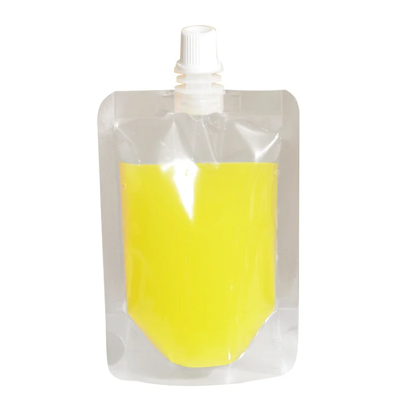 StoBag-bolsa reutilizável transparente, embalagem líquida, sacos de bocal bebendo, suco claro, bebidas seladas armazenamento, 100pcs, por atacado