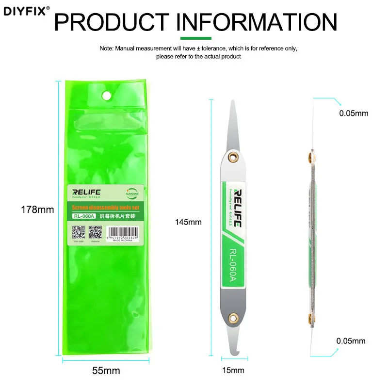 RELIFE RL-060A Ultra-thin Edge Screen Teardown For Models Above IP X Series Screen Disassembly Tools Set