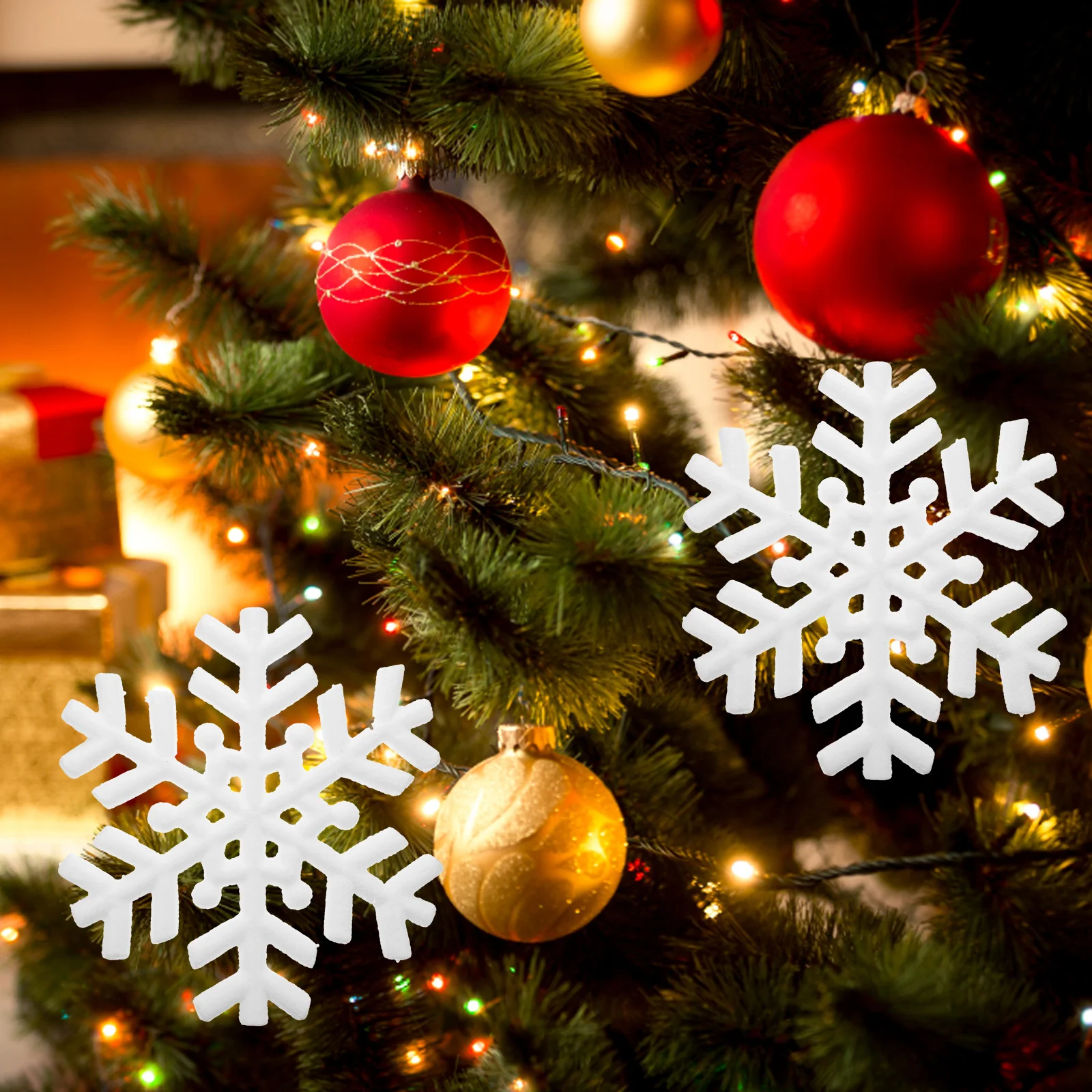 

3Pcs White Snowflake DIY Unfinished Ornament for Christmas Craft Projects Creative Kids Art and Safe Holiday