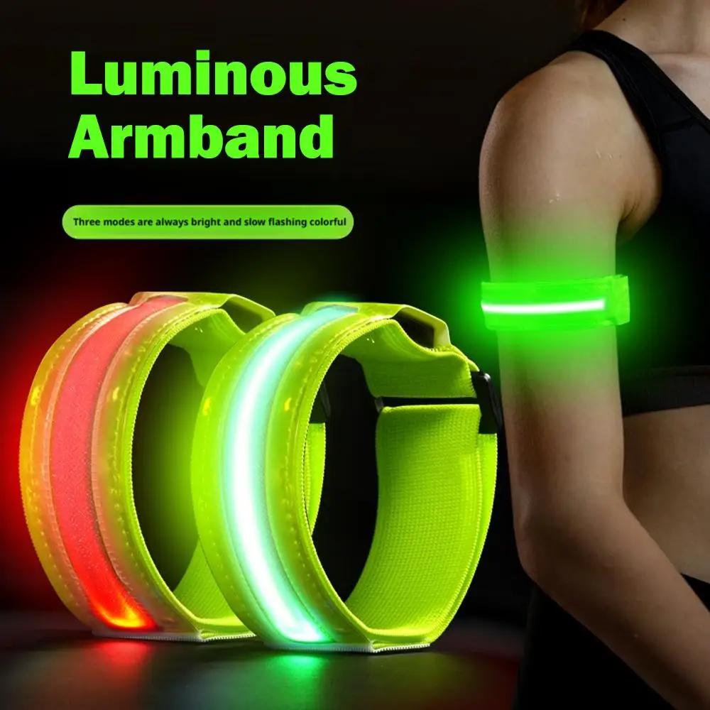 Night Sports Safety Reflector Tape LED Light Up Armband Outdoor Running Cycling  Safety Reflector Arm Belt Glow Sports Bracelet