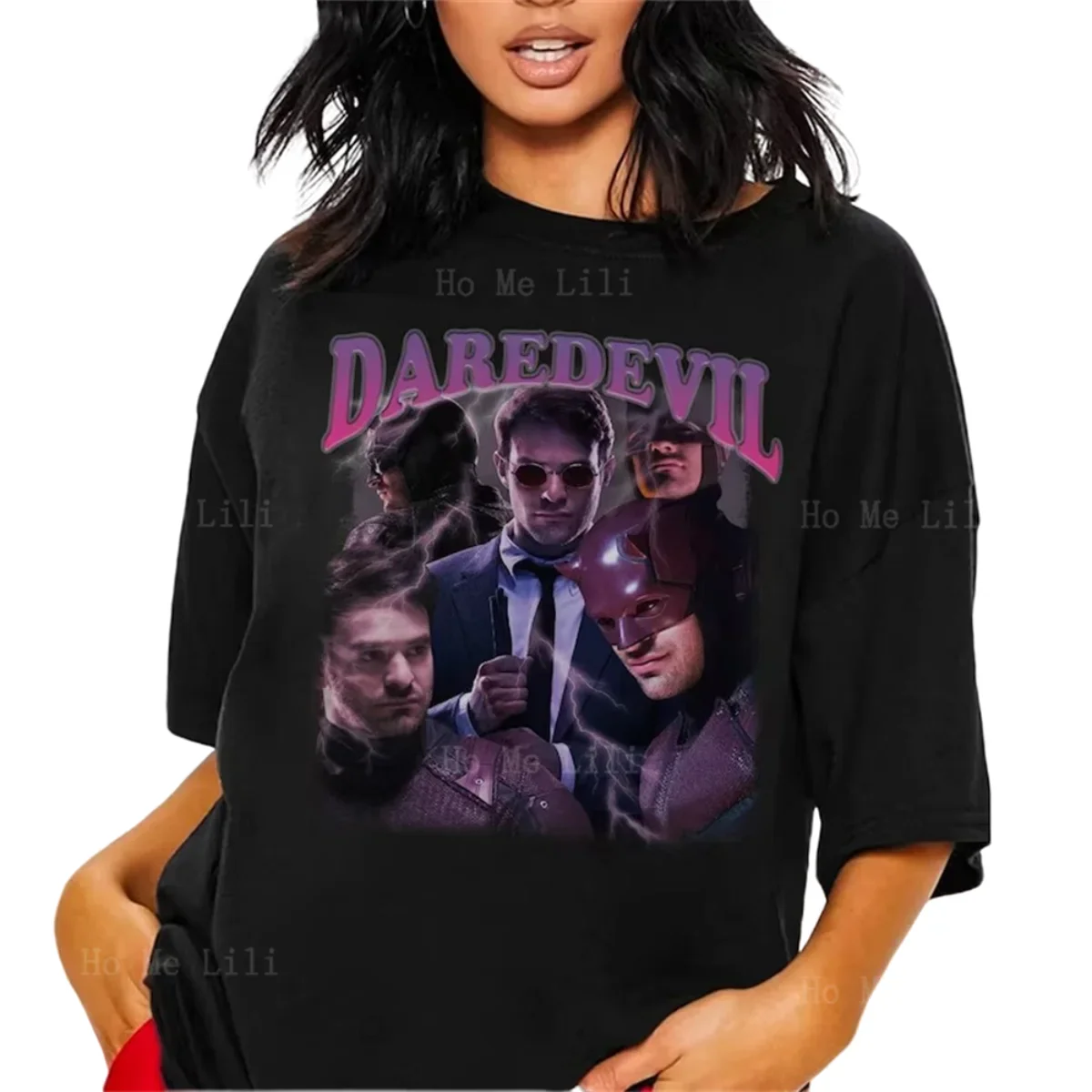 Daredevil Retro Daredevil Tee Matt Murdock T-Shirt Reborn Comic Short Sleeve