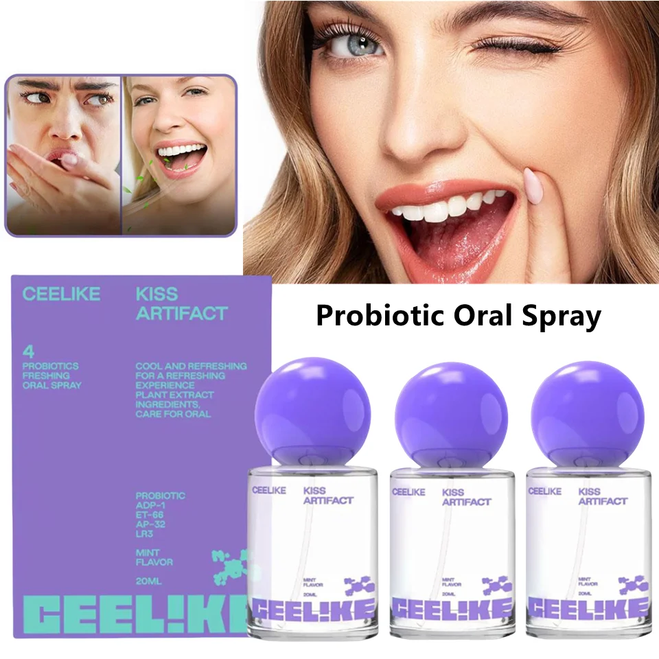 

Пробиотический спрей для полости рта, мята, удаление неприятного запаха изо рта, мягкий, долговечный туман, освежитель для ухода за полостью рта в путешествиях, уход за полостью рта, здоровье зубов