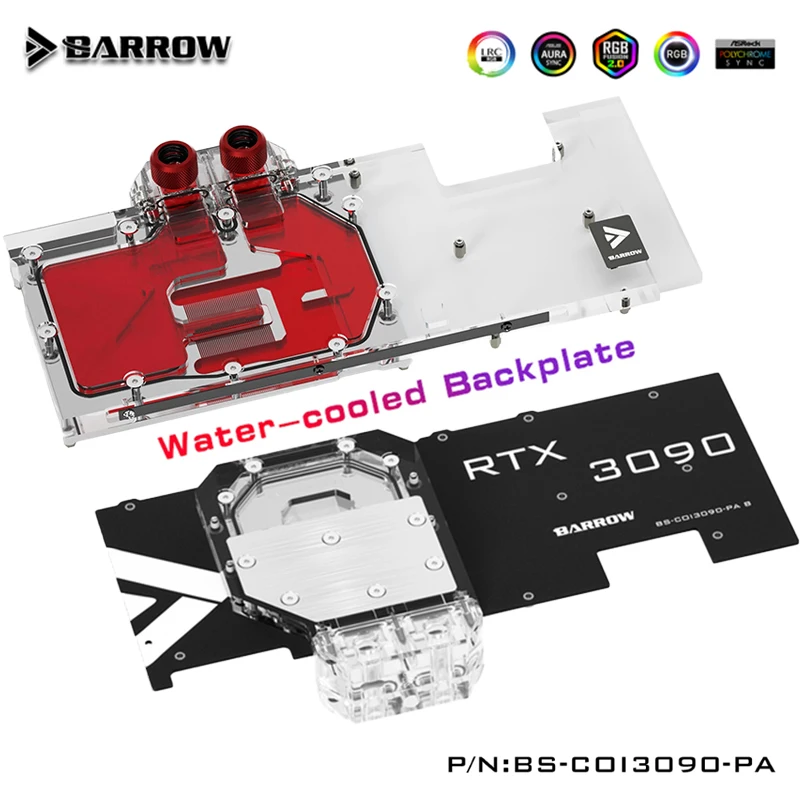 Barrow GPU Water Block For Colorful iGame RTX 3080 Vulan X OC Full Cover ARGB GPU Cooler Watercooling Custom System