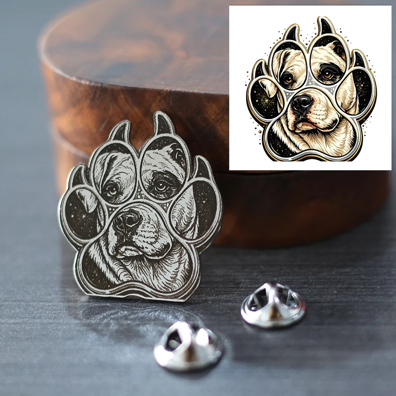 

Custom Cutecore Logo Image Pin personalizados Stainless Steel Cloth Lapel Badge Bag Charm Brooches Your Photo Personalized Gift