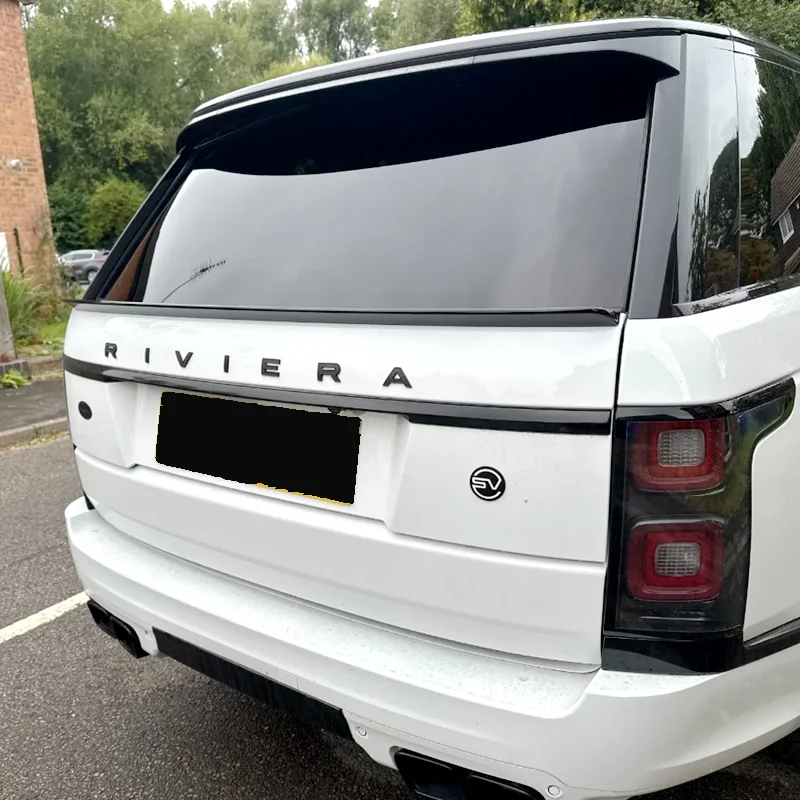 For Land Rover Range Rover VOGUE L405 Rear Mid Spoiler 2012 To 2019  By ABS Glossy Black Carbon Fiber Trunk Wing Lip Body Kit