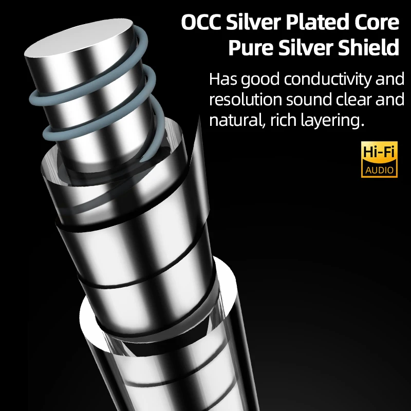 ERUMPENT زوج واحد HiFi مطلي بالفضة RCA إلى XLR الصوت لمكبر الصوت مشغل DVD المتكلم 2RCA إلى 2XLR كابل #4