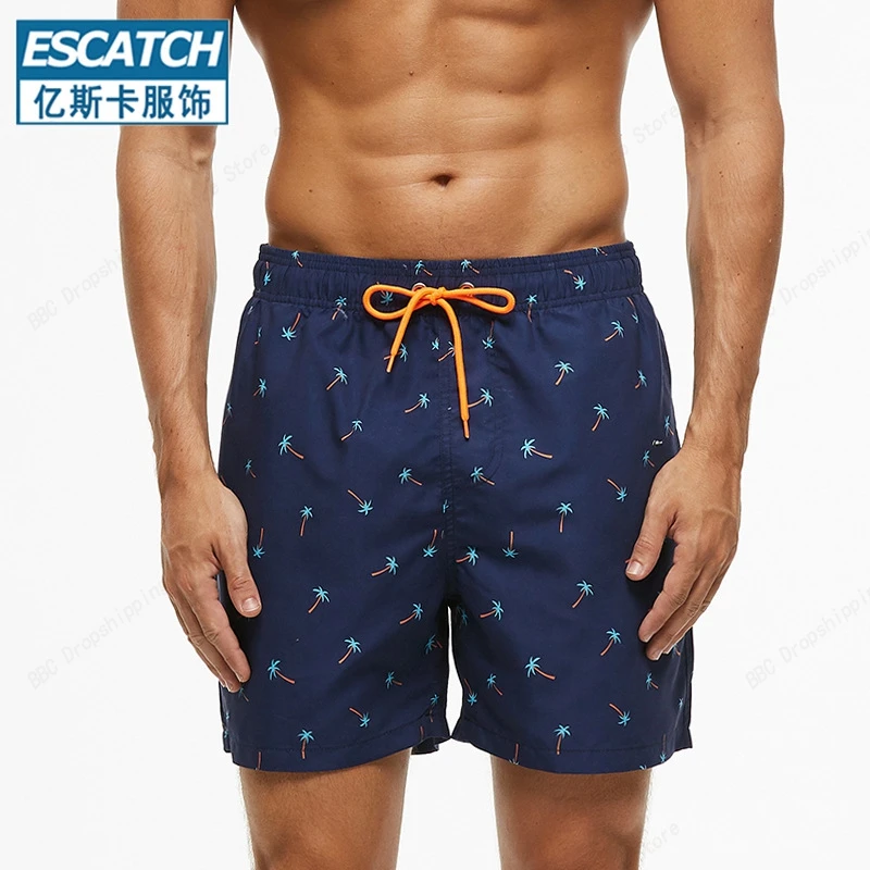 Men's Board Shorts Swimming Beach Shorts Swim Trunks Drawstring Elastic Quick Dry Brief Oversized Casual Beach Pant Men Clothing