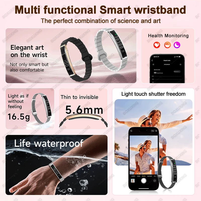 2026 New Men Women Smart Bracelet Heart Rate Sleeping Monitor IP68 Waterproof Sports Fitness Tracker Multifunction Smart Watches
